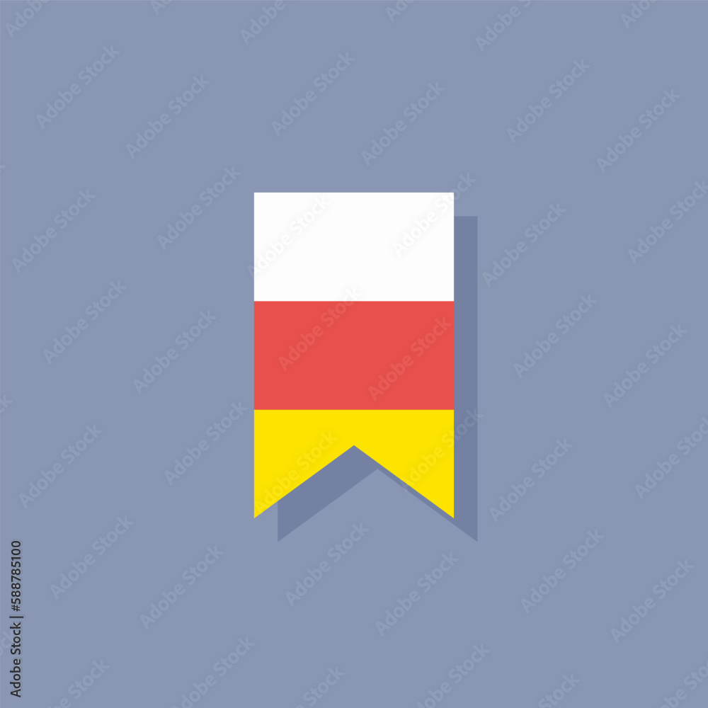 Fototapeta premium Illustration of south ossetia flag Template