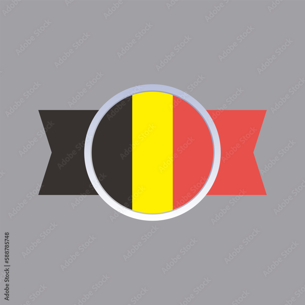 Fototapeta premium Illustration of belgium flag Template