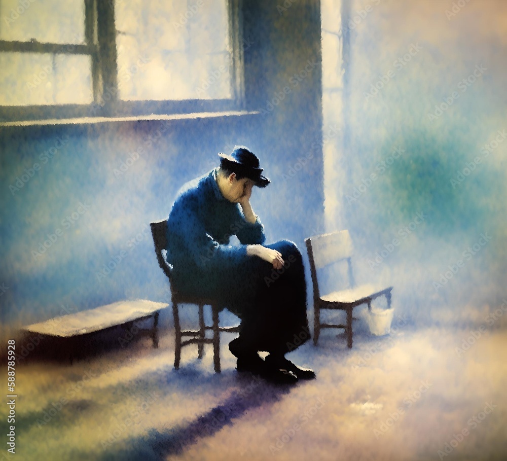 man sitting on a chair man sitting on a chair