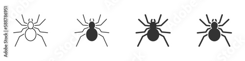 Spider icon. Simple design. Vector illustration.