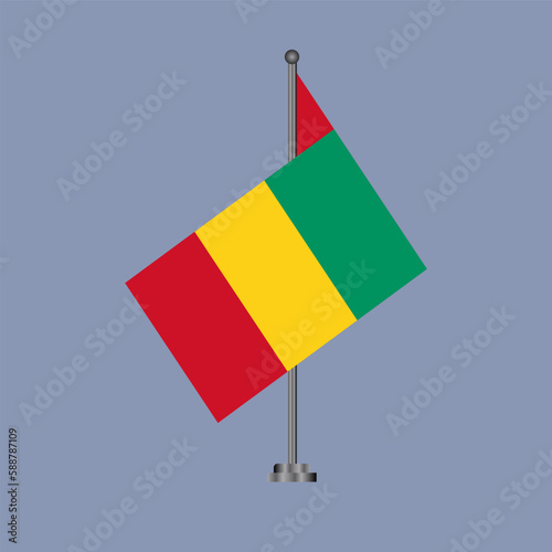 Illustration of guinea flag Template
