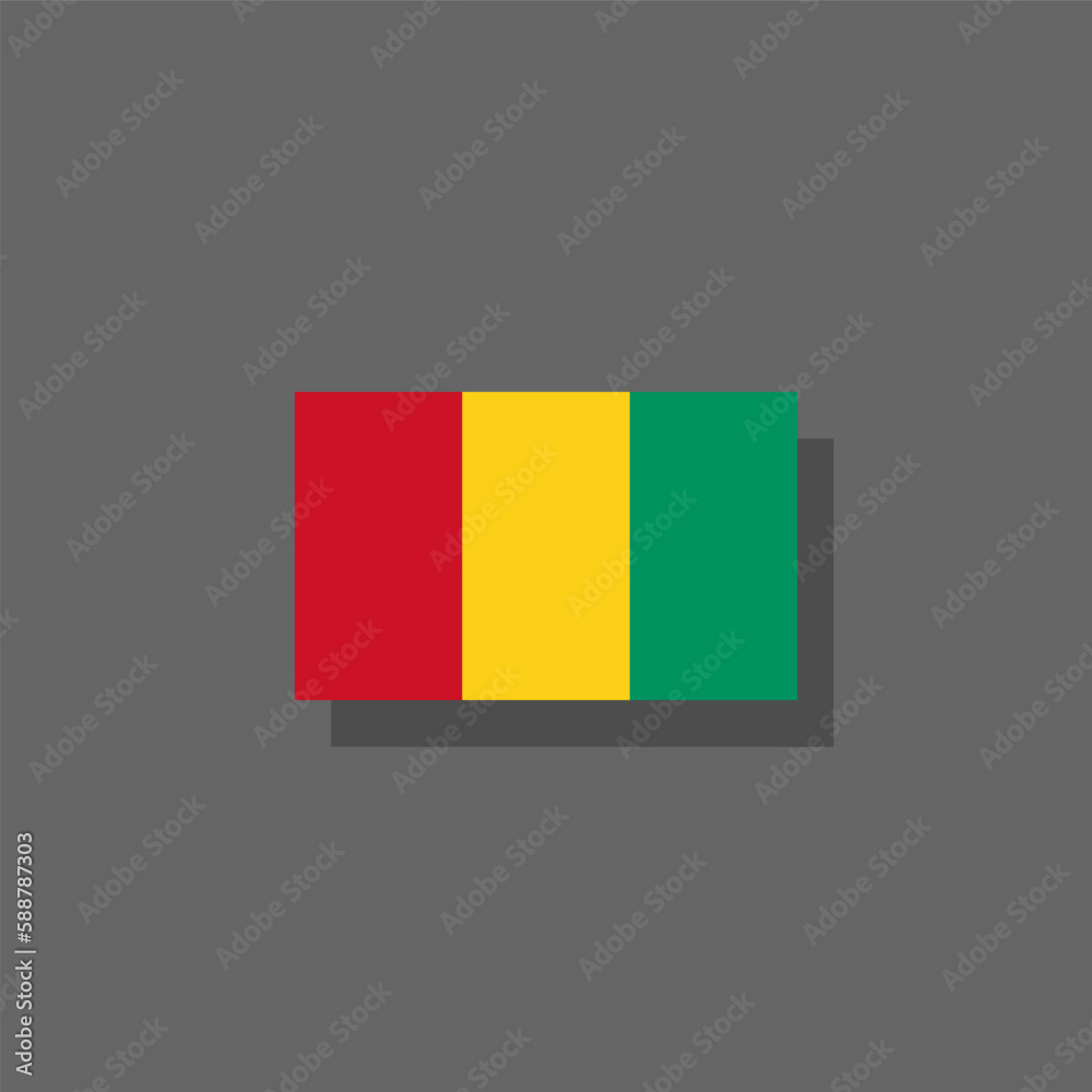 Fototapeta premium Illustration of guinea flag Template