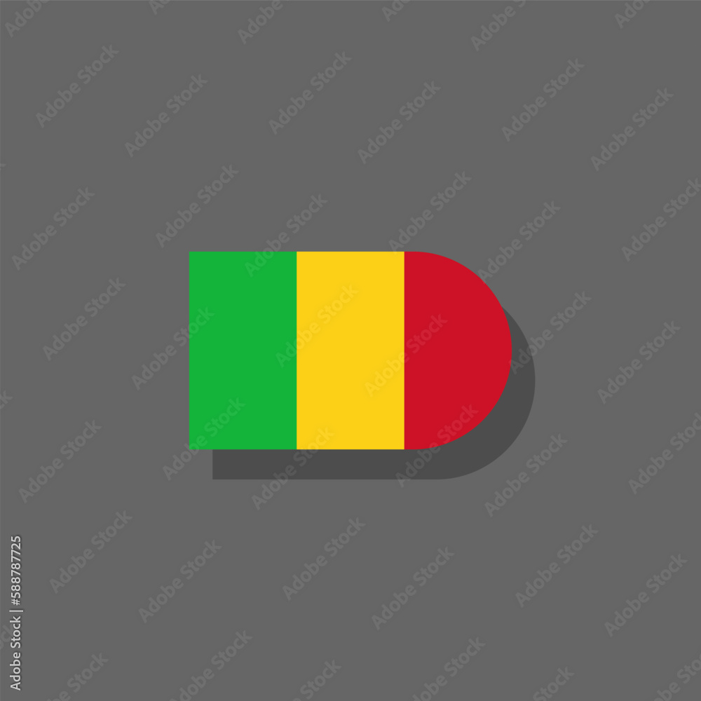 Fototapeta premium Illustration of Mali flag Template