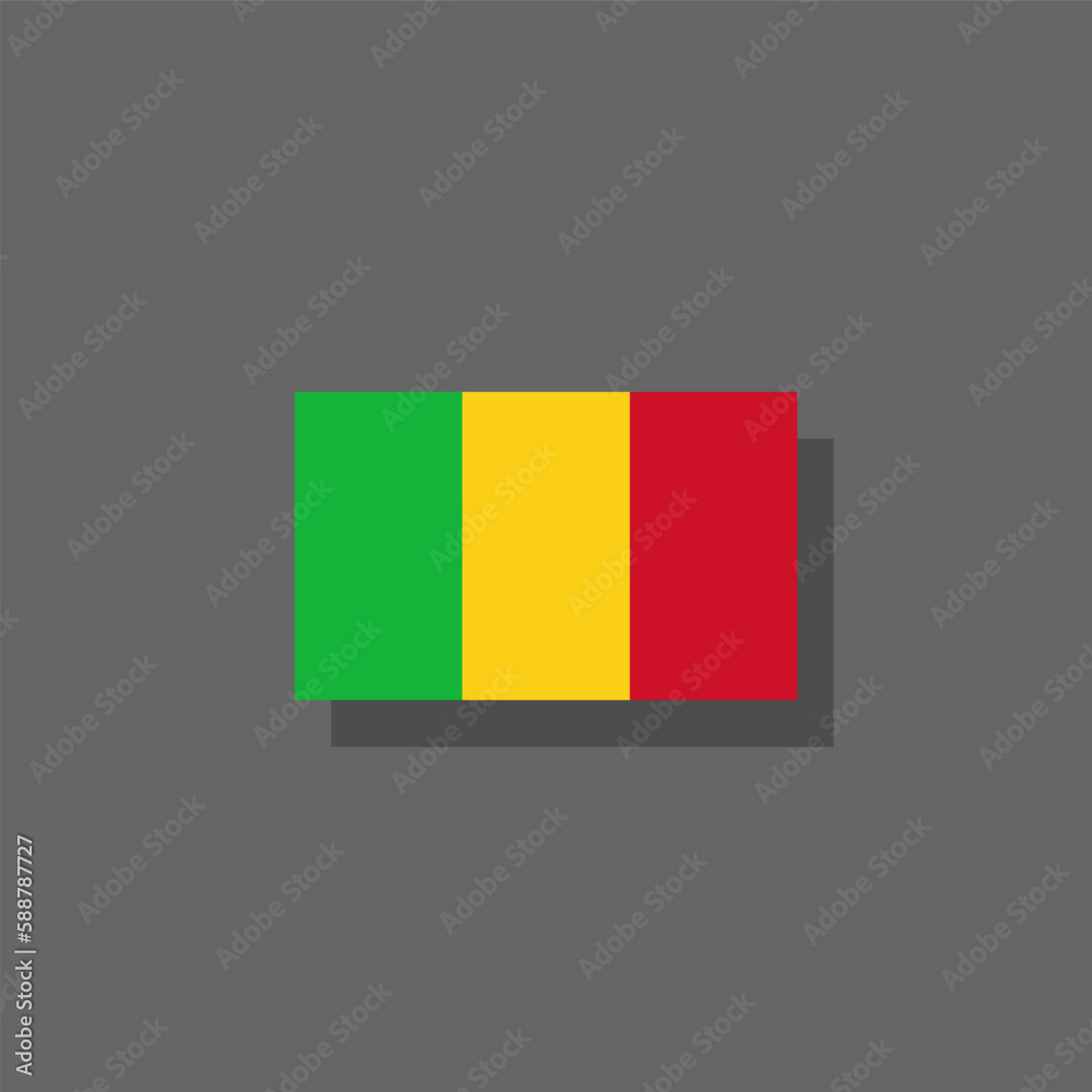 Fototapeta premium Illustration of Mali flag Template