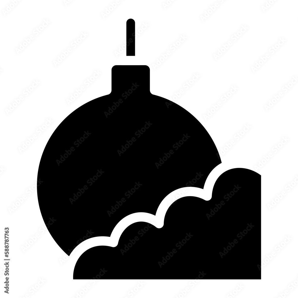 Obraz premium bomb glyph 