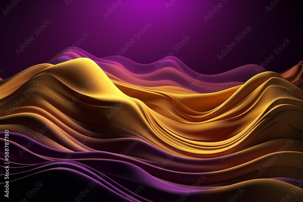Silk texture background in yellow and purple colors, suitable for banners, flyers, and graphic design projects. Ai generated Silk texture background in yellow and purple colors, suitable for banners, flyers, and graphic design projects. Ai generated