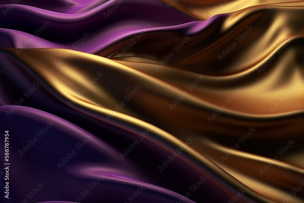 Silk texture background in yellow and purple colors, suitable for banners, flyers, and graphic design projects. Ai generated Silk texture background in yellow and purple colors, suitable for banners, flyers, and graphic design projects. Ai generated