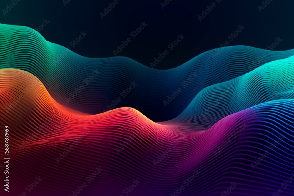 Abstract background with a waves effect in vibrant purple and blue colors, creating a dynamic and energetic visual. Ai generated Abstract background with a waves effect in vibrant purple and blue colors, creating a dynamic and energetic visual. Ai generated