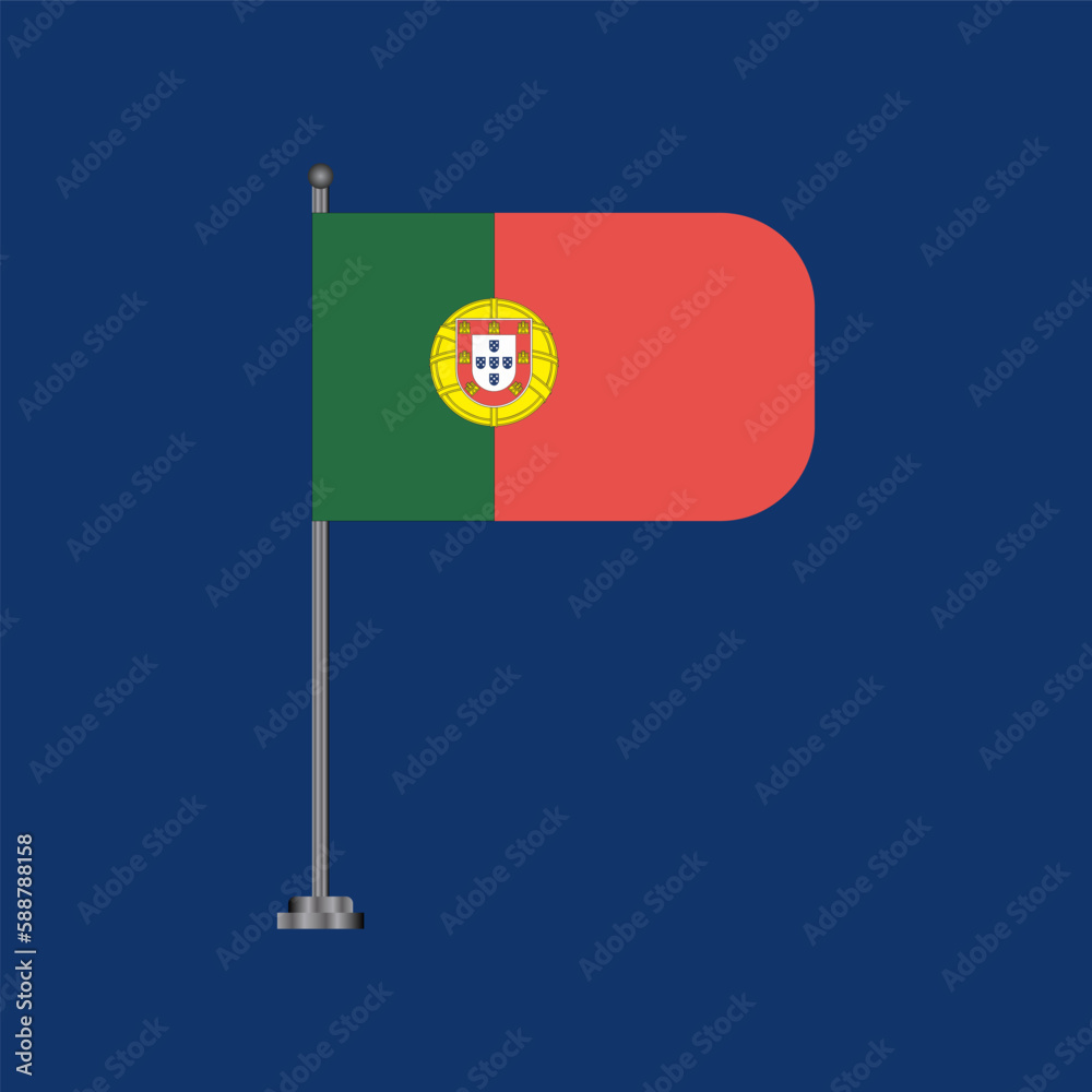 Illustration of portugal flag Template