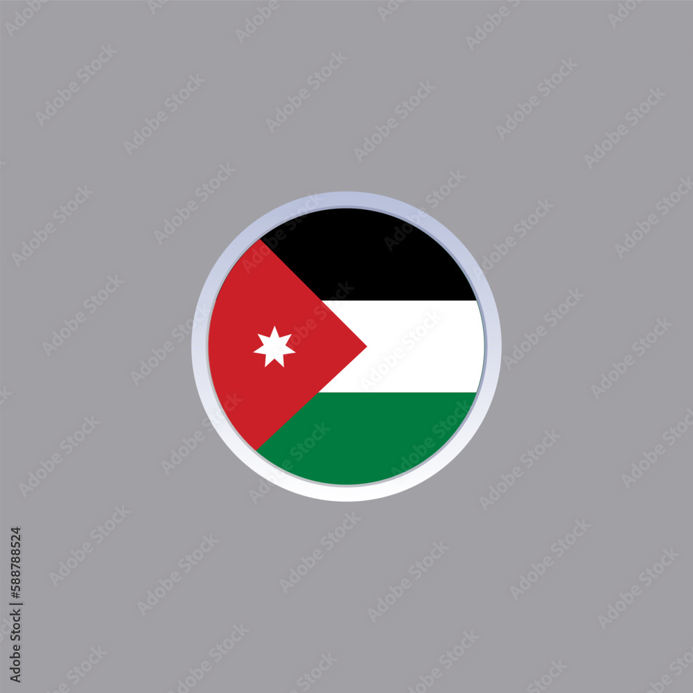 Illustration of jordan flag Template Illustration of jordan flag Template