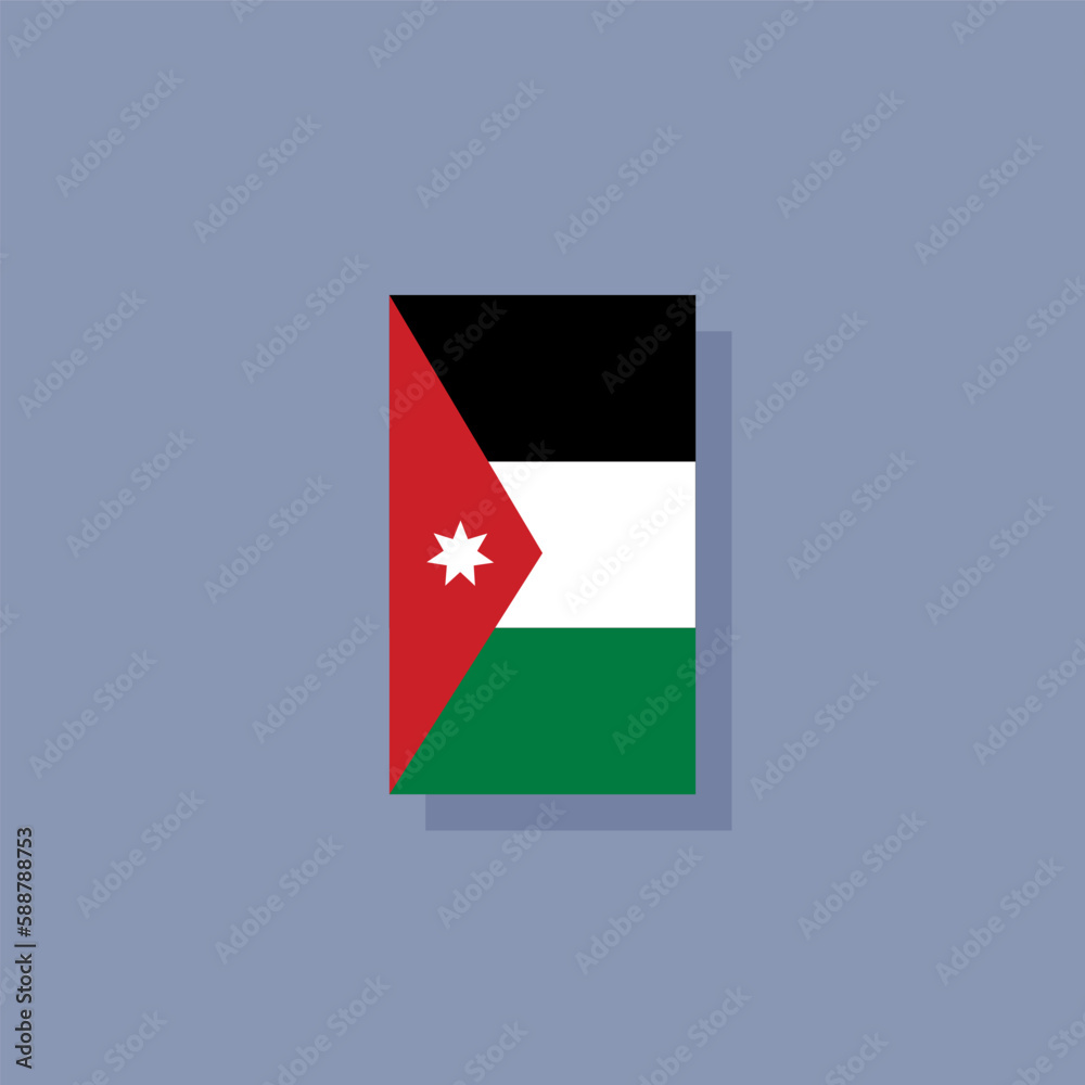 Illustration of jordan flag Template Illustration of jordan flag Template