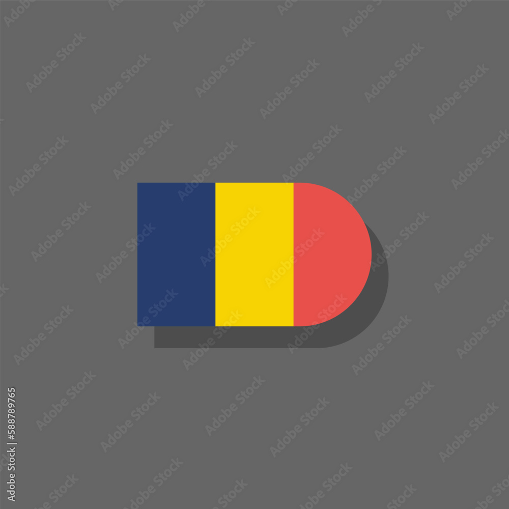 Fototapeta premium Illustration of romania flag Template