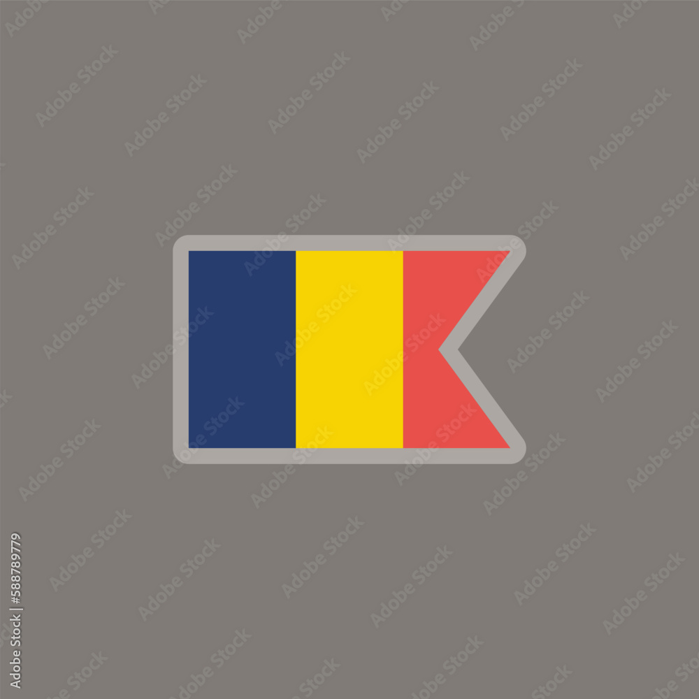 Fototapeta premium Illustration of romania flag Template