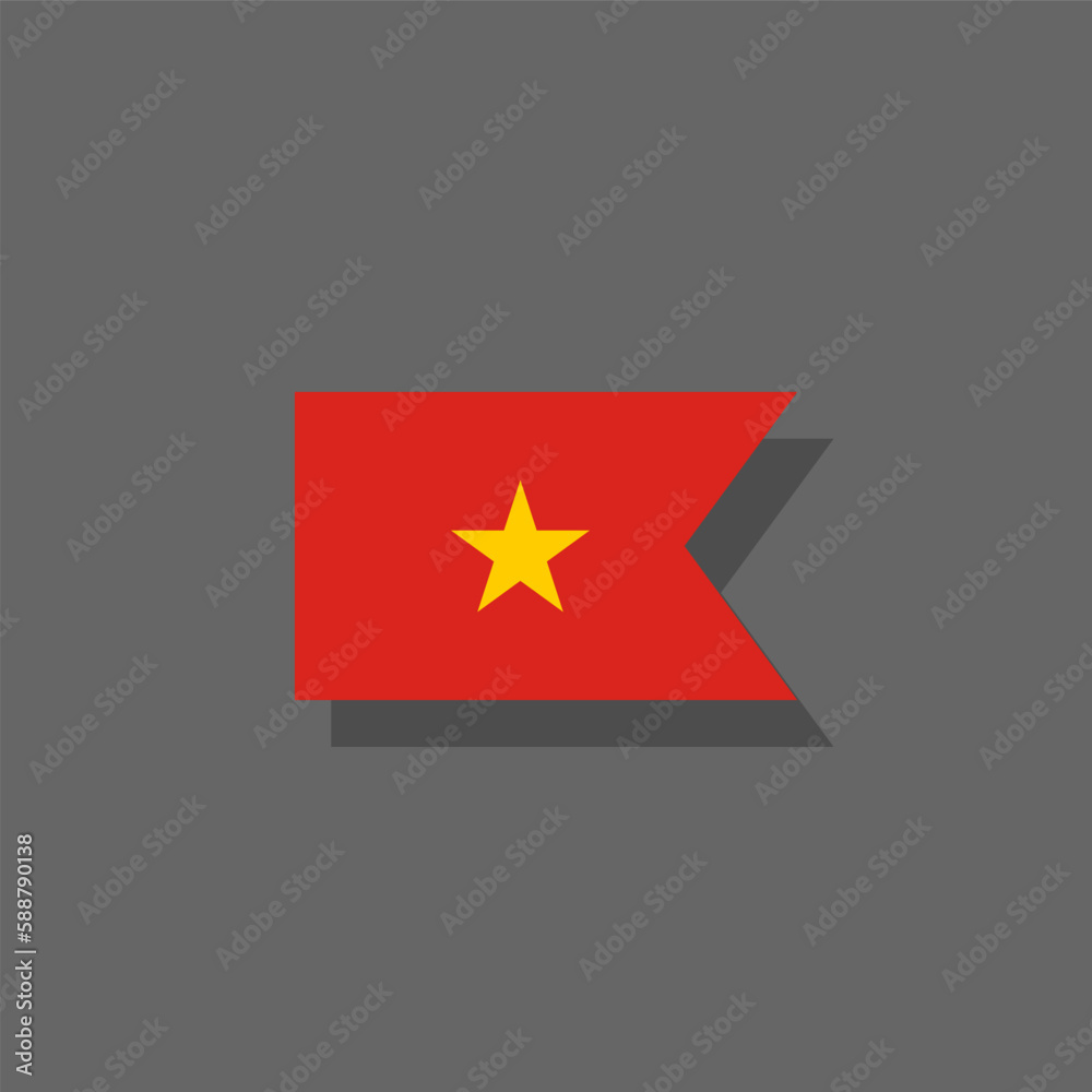 Illustration of vietnam flag Template Illustration of vietnam flag Template