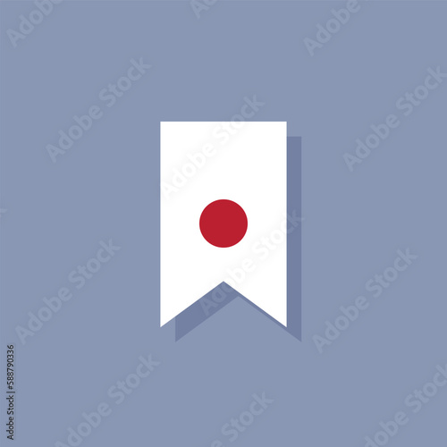 Illustration of japan flag Template