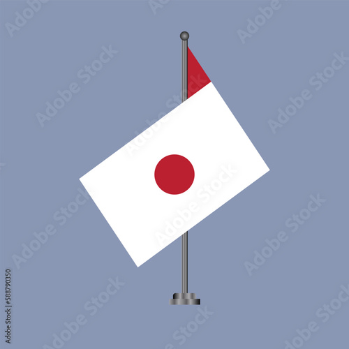 Illustration of japan flag Template