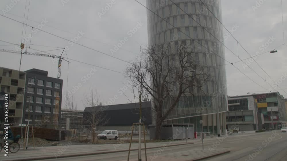 modern skyscraper in Graz, Austria modern skyscraper in Graz, Austria