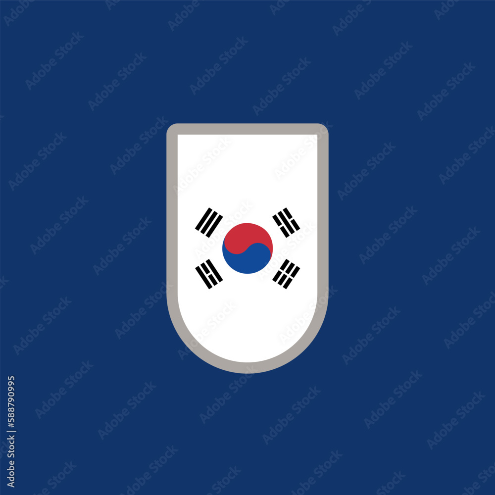 Illustration of south korea flag Template Illustration of south korea flag Template