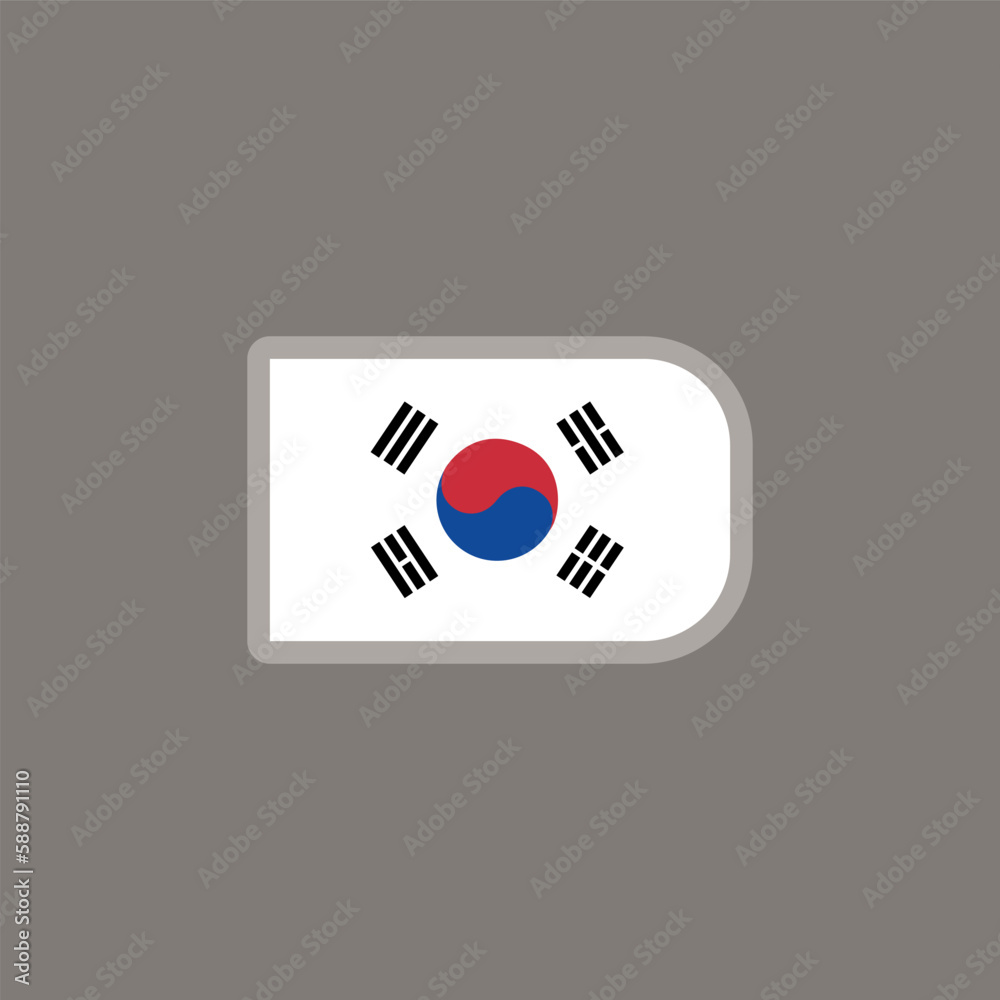 Illustration of south korea flag Template Illustration of south korea flag Template