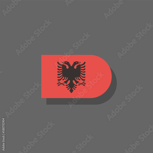 Illustration of albania flag Template