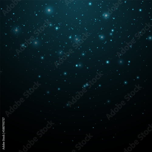 A flash of light and dust. Magic glow light effect. Vector glowing light glitter abstract background. Camera effect. Vector illustration.