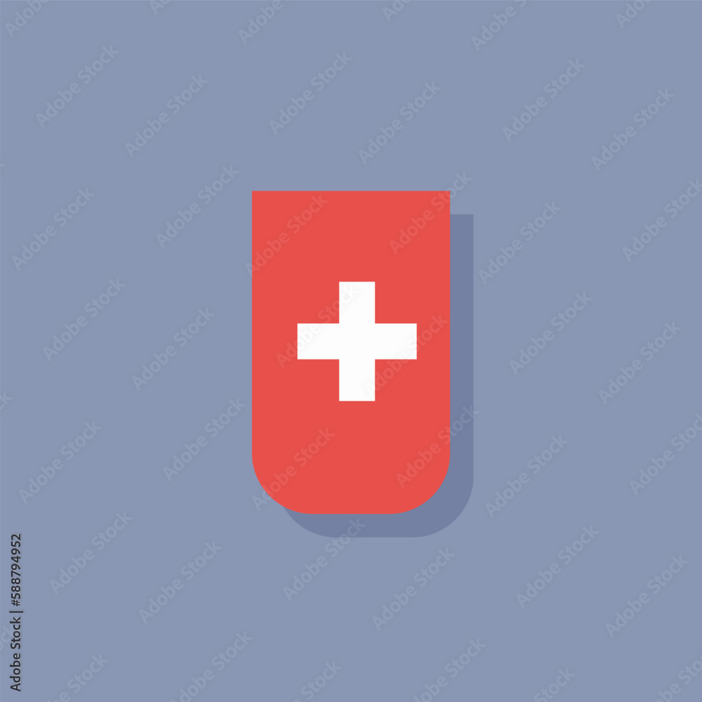 Illustration of switzerland flag Template