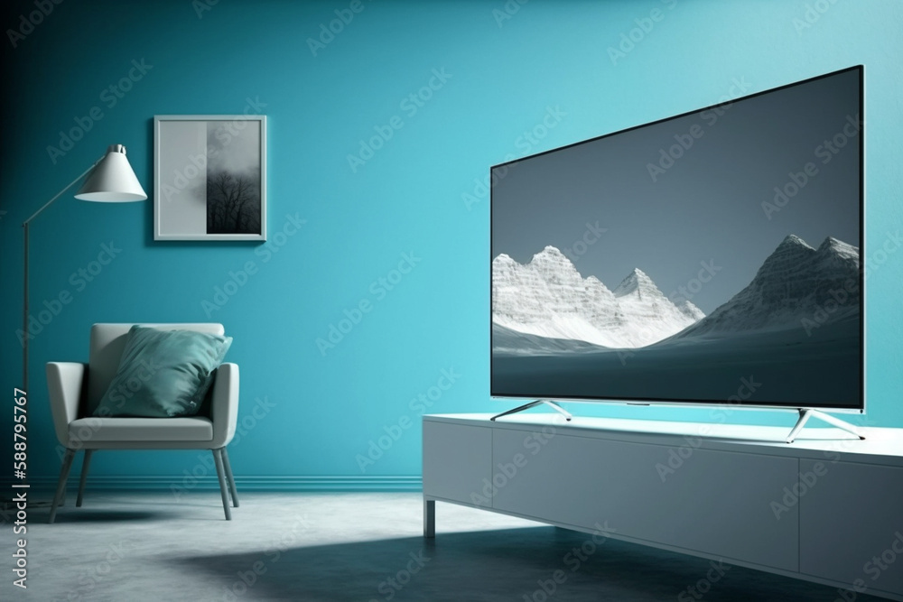 Tv in the room on the furniture, Led Tv. Television, sometimes also