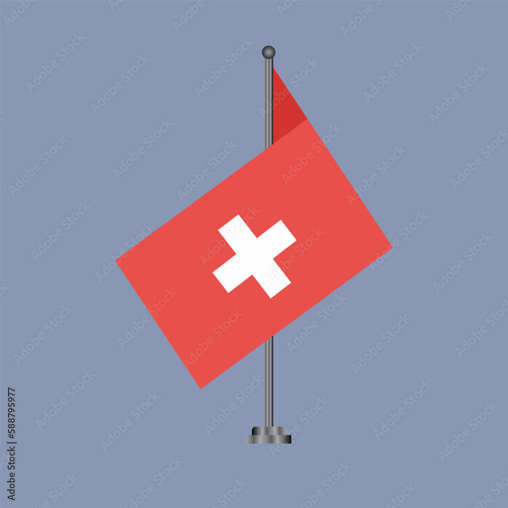 Illustration of switzerland flag Template