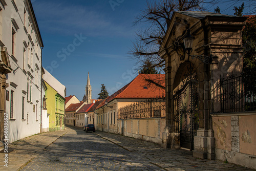 Photography old and new architecture on the streets of bratislava in slovakia