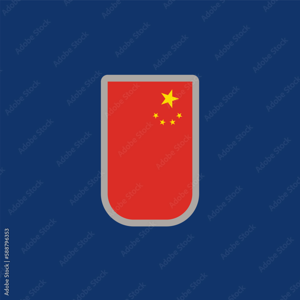 Illustration of china flag Template Illustration of china flag Template