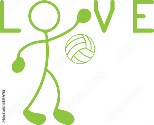 Volleyball Typography T-shirt Design