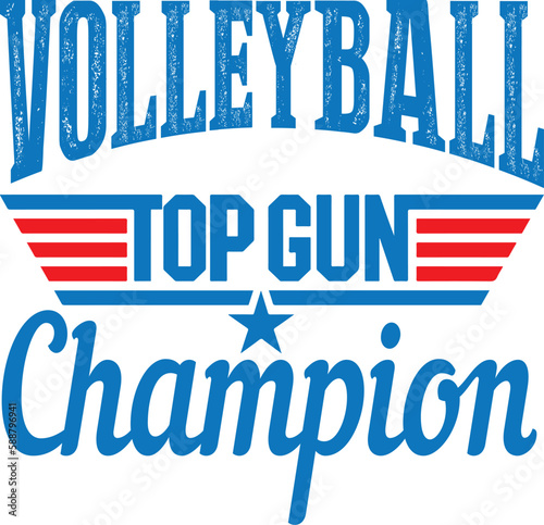Volleyball Typography T-shirt Design