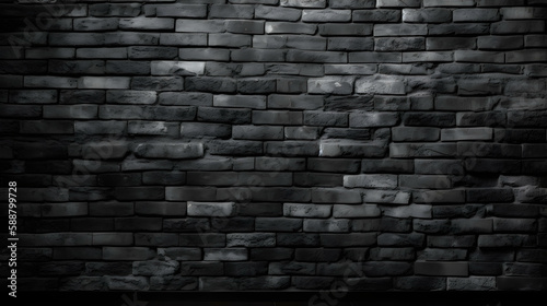 Sanded Dark Loft Brick Wall Texture Background