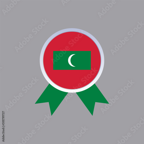 Free Download Illustration of Maldives flag Template - GFXLoad