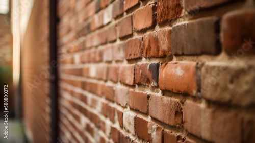 Close-Up of a Brick in the Wall