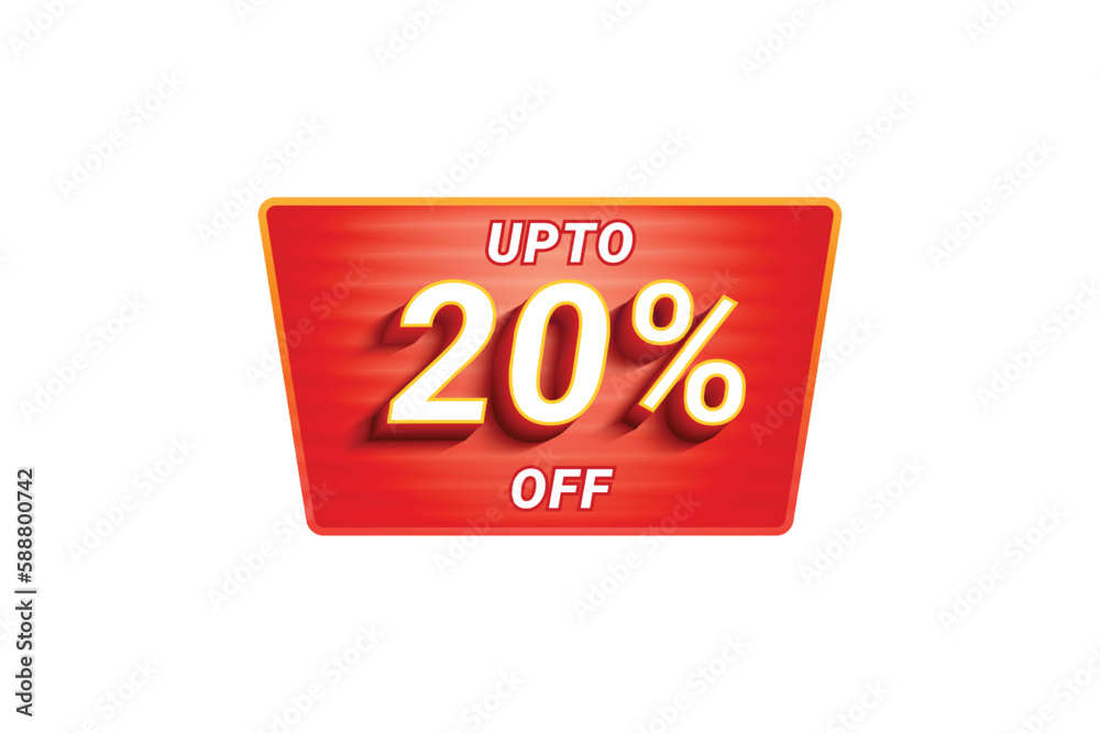 Sale Discount Label. Rounded Triangle Shape Sale Promotion Stamp. Price Upto 20% Off Tag. Red Color Sale Label. Sale Discount Label. Rounded Triangle Shape Sale Promotion Stamp. Price Upto 20% Off Tag. Red Color Sale Label.