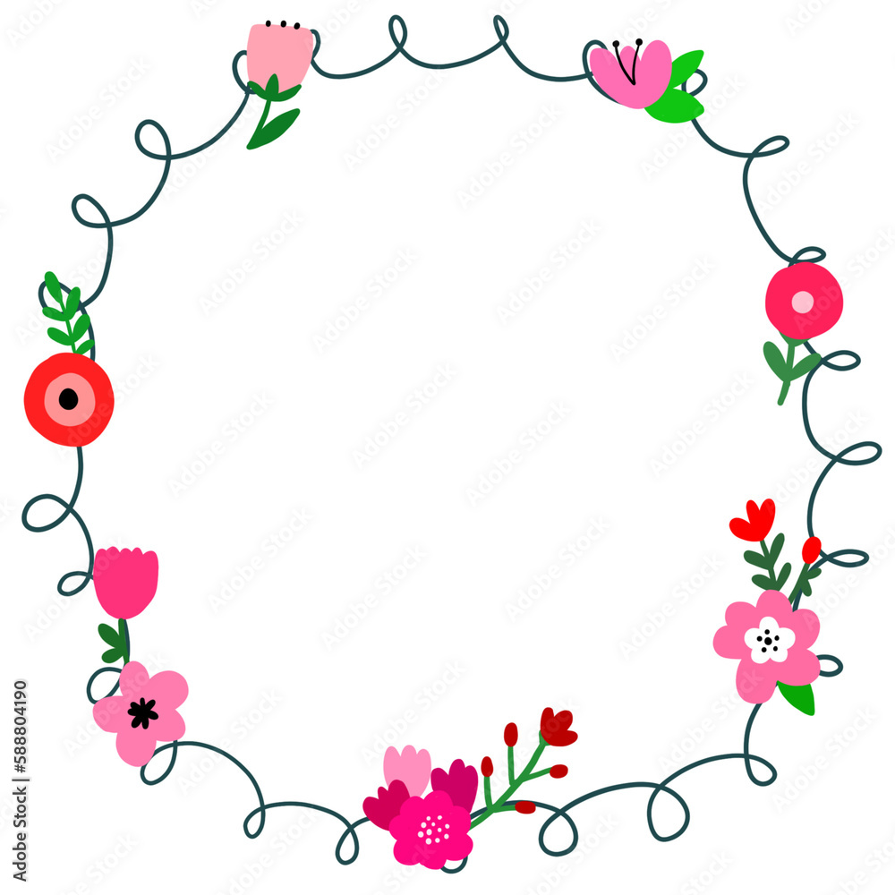 Cute element flower frame clipart. Cute element flower frame clipart.