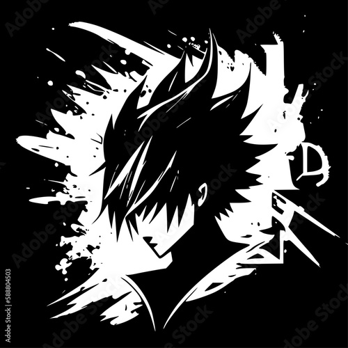 Bleach Effect | Minimalist and Simple Silhouette - Vector illustration