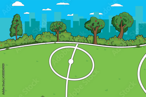 escenario vectorial de una cancga de futbol