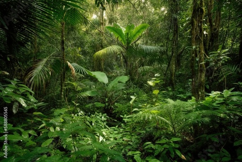 Jungle is home to many rare and endangered species of plants. Generative AI