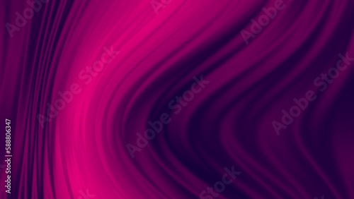 Abstract Volume Gradient Wavy Background in Fuchsia and Purple Colors. Seamless Looping. 4K