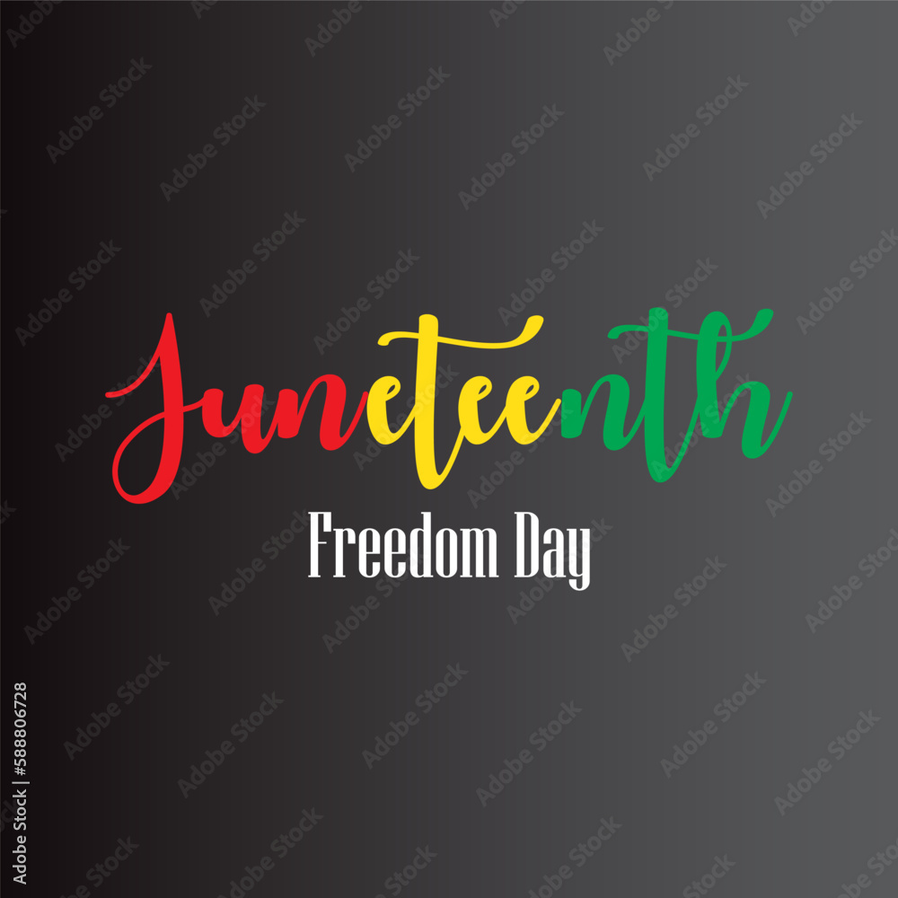 juneteenth typography vector. Suitable for card, banner , or poster juneteenth typography vector. Suitable for card, banner , or poster