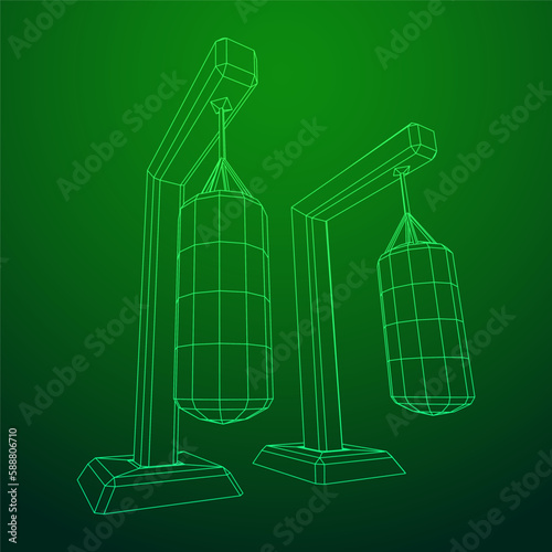 Punching bag for training boxing power punch