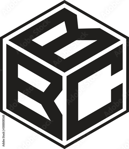 BBC letters logo with a polygon shape design
