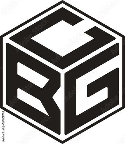 CBG letters logo with a polygon shape design