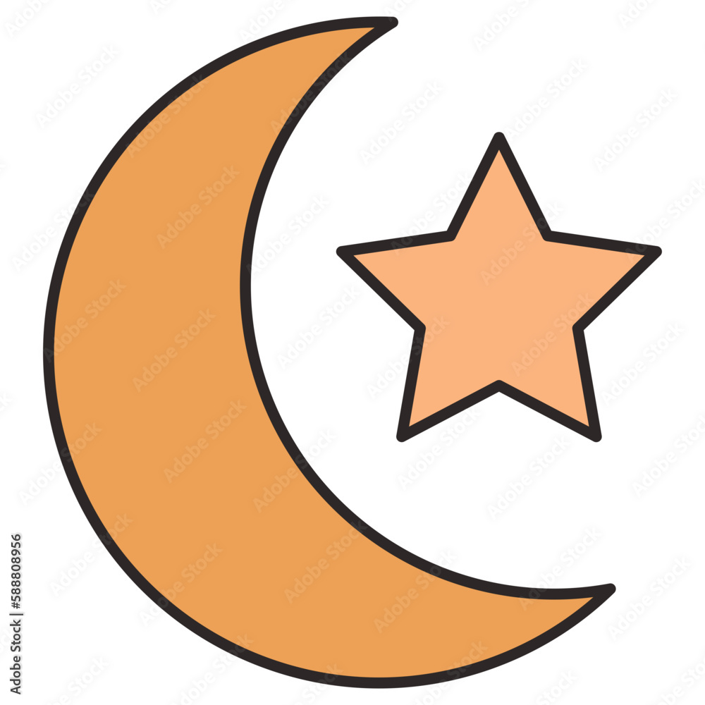 cresscent moon and star cresscent moon and star