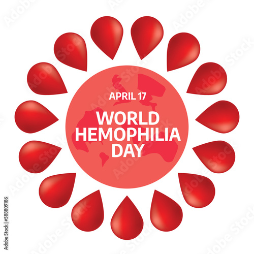 vector graphic of world hemophilia day good for world hemophilia day celebration. flat design. flyer design.flat illustration.