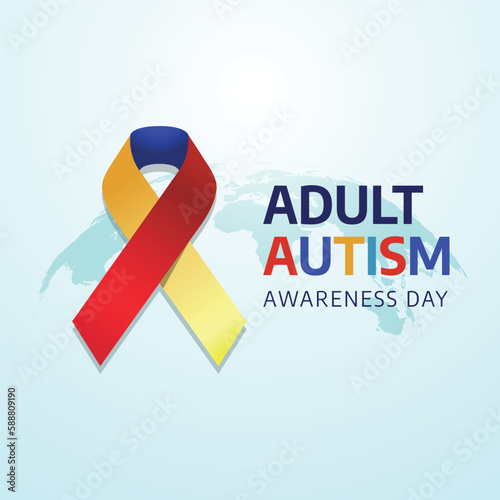 vector graphic of adult autism awareness day good for adult autism awareness day celebration. flat design. flyer design.flat illustration.