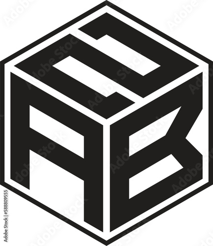 ZAB letters logo with a polygon shape design