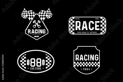 Vintage racing badges